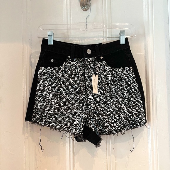 Topshop Pants - NWT Top Shop Mom Rhinestone Shorts